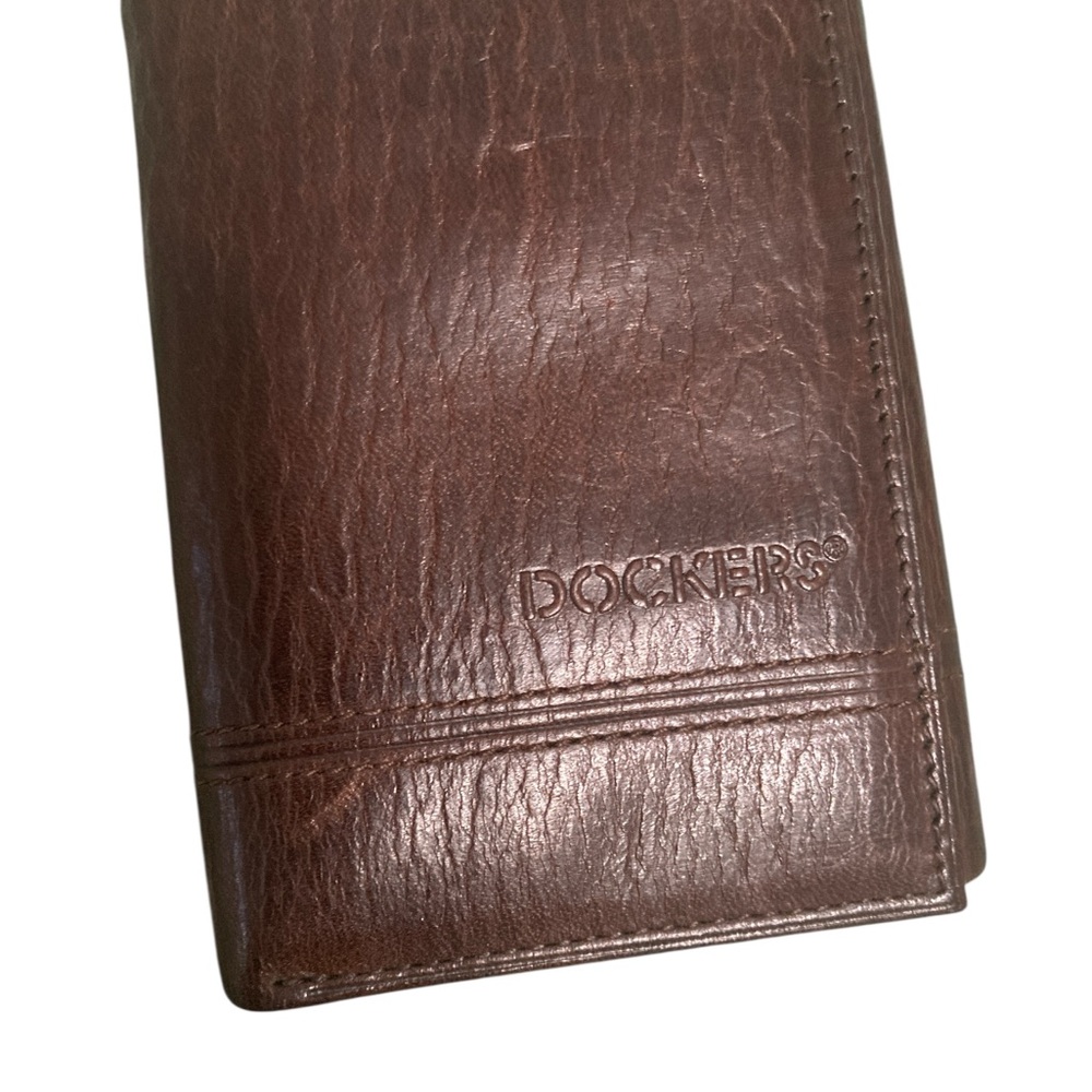 Dockers Dark Brown Leather Card Holder NWT!